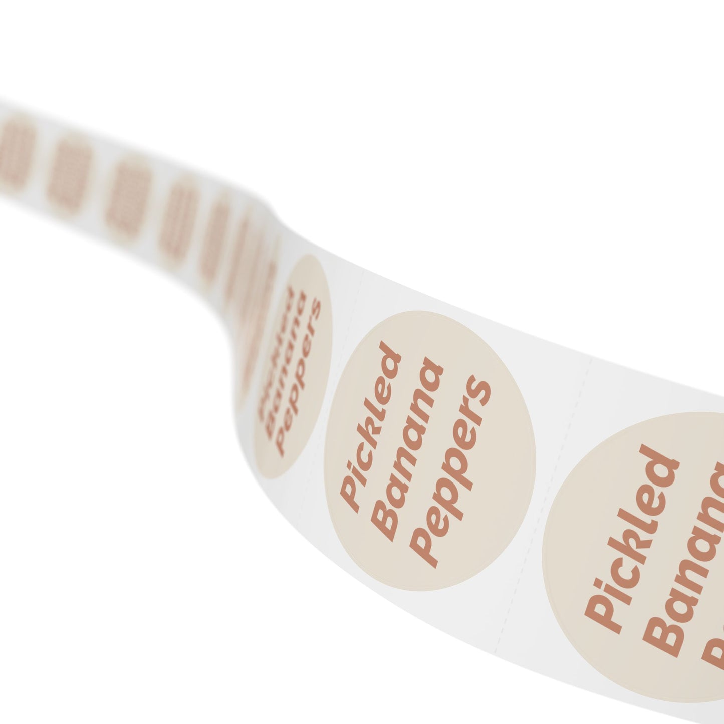 🧊 Pickled Banana Peppers 🧊 All Things Pickled - Round Sticker Label Rolls