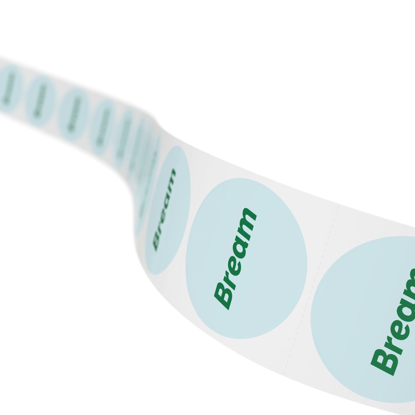 Round Sticker Label Rolls - π§ Bream β Small Circular Labels