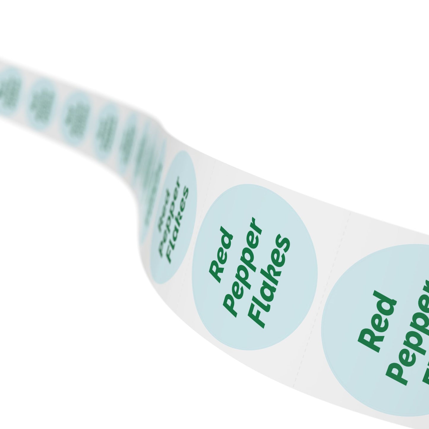 🧊 Red Pepper Flakes 🧊 Herbs and Spices - Round Sticker Label Rolls
