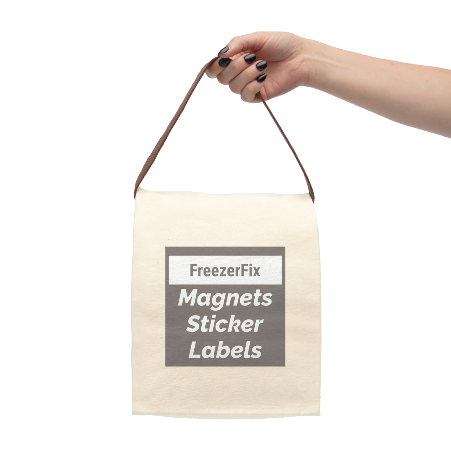 Canvas Roll-Top Storage Bag – Durable Label & Sticker Organizer - Ivory Sands Themed