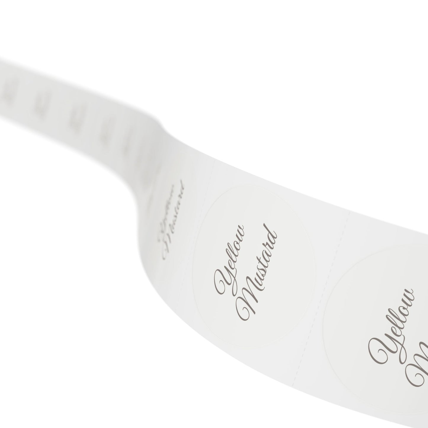 π§ Yellow Mustard π§ Round Sticker Label Rolls