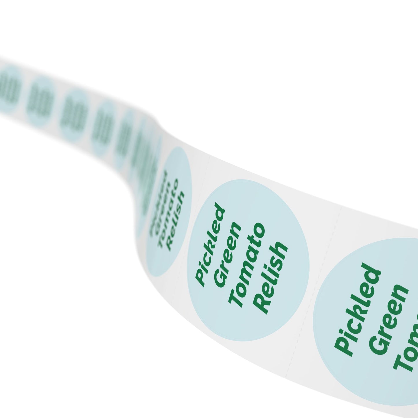 🧊 Pickled Green Tomato Relish 🧊 All Things Pickled - Round Sticker Label Rolls