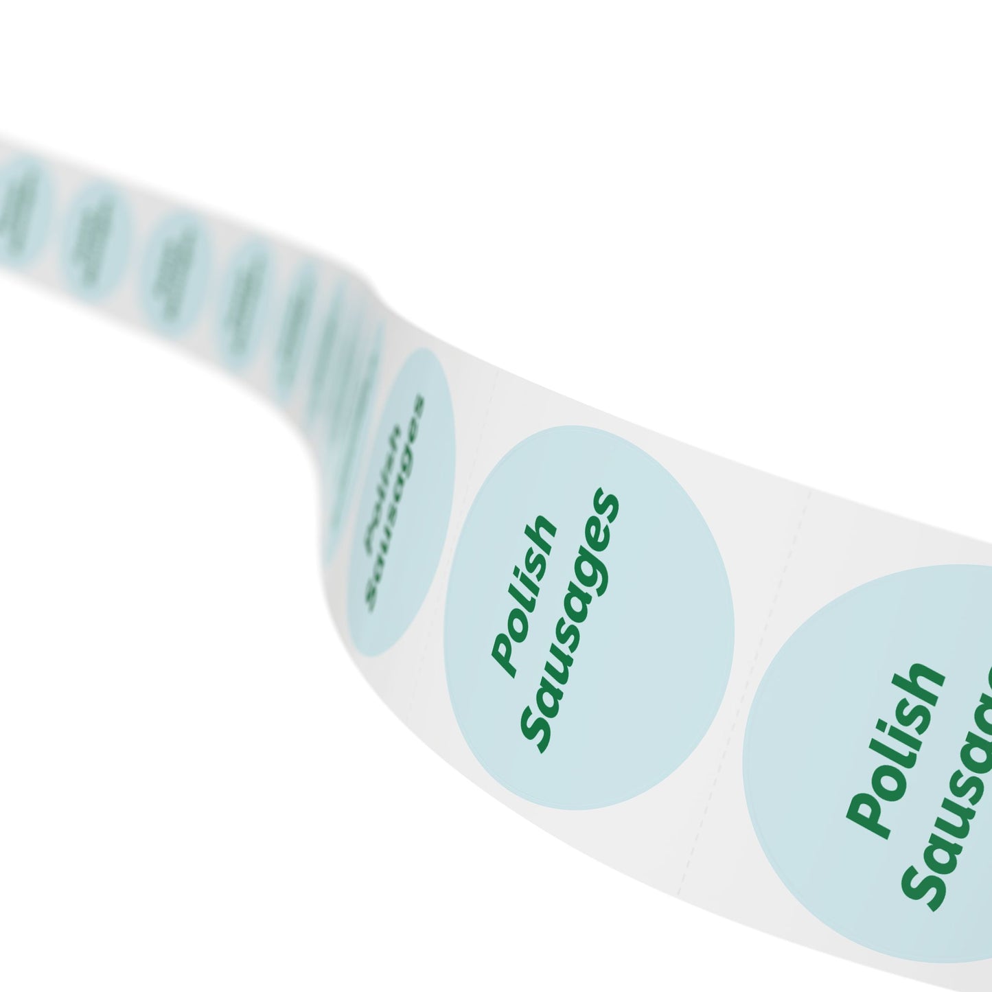 Round Sticker Label Rolls - π§ Polish Sausages β Small Circular Labels