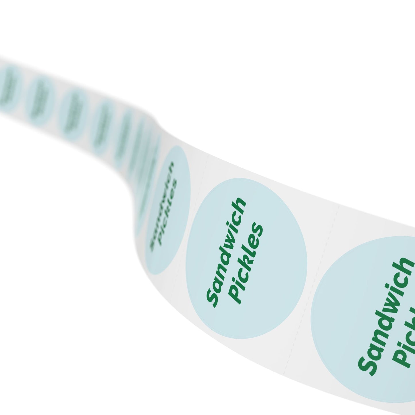 🧊 Sandwich Pickles 🧊 All Things Pickled - Round Sticker Label Rolls