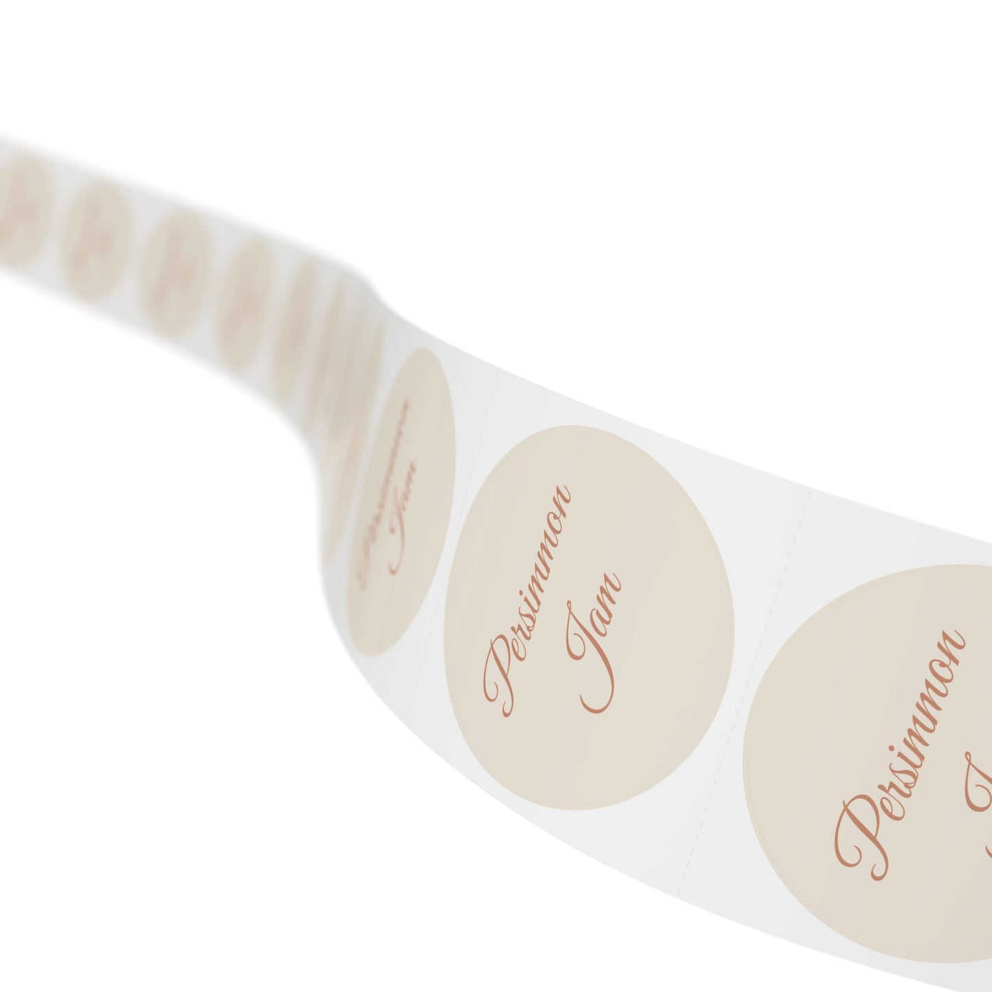 π§ Persimmon Jam π§ Round Sticker Label Rolls