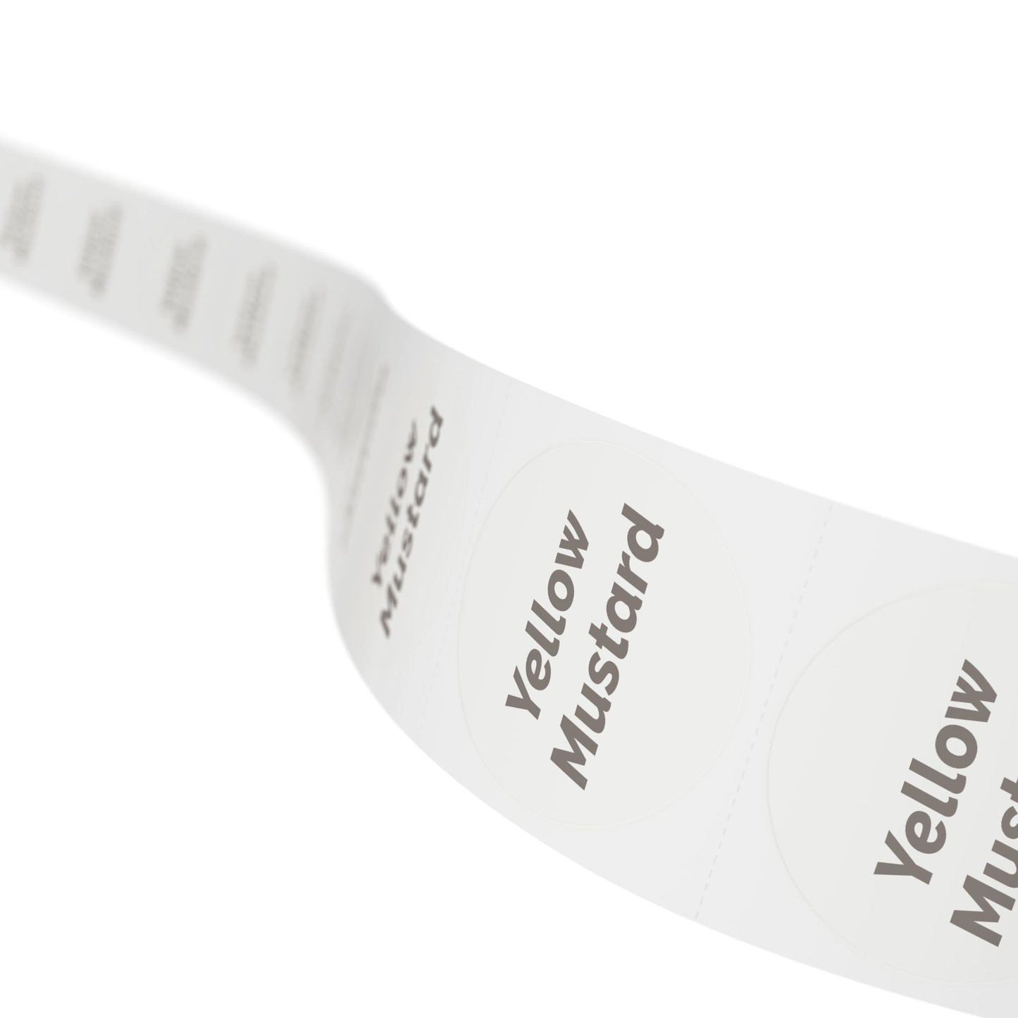🧊 Yellow Mustard 🧊 Herbs and Spices - Round Sticker Label Rolls