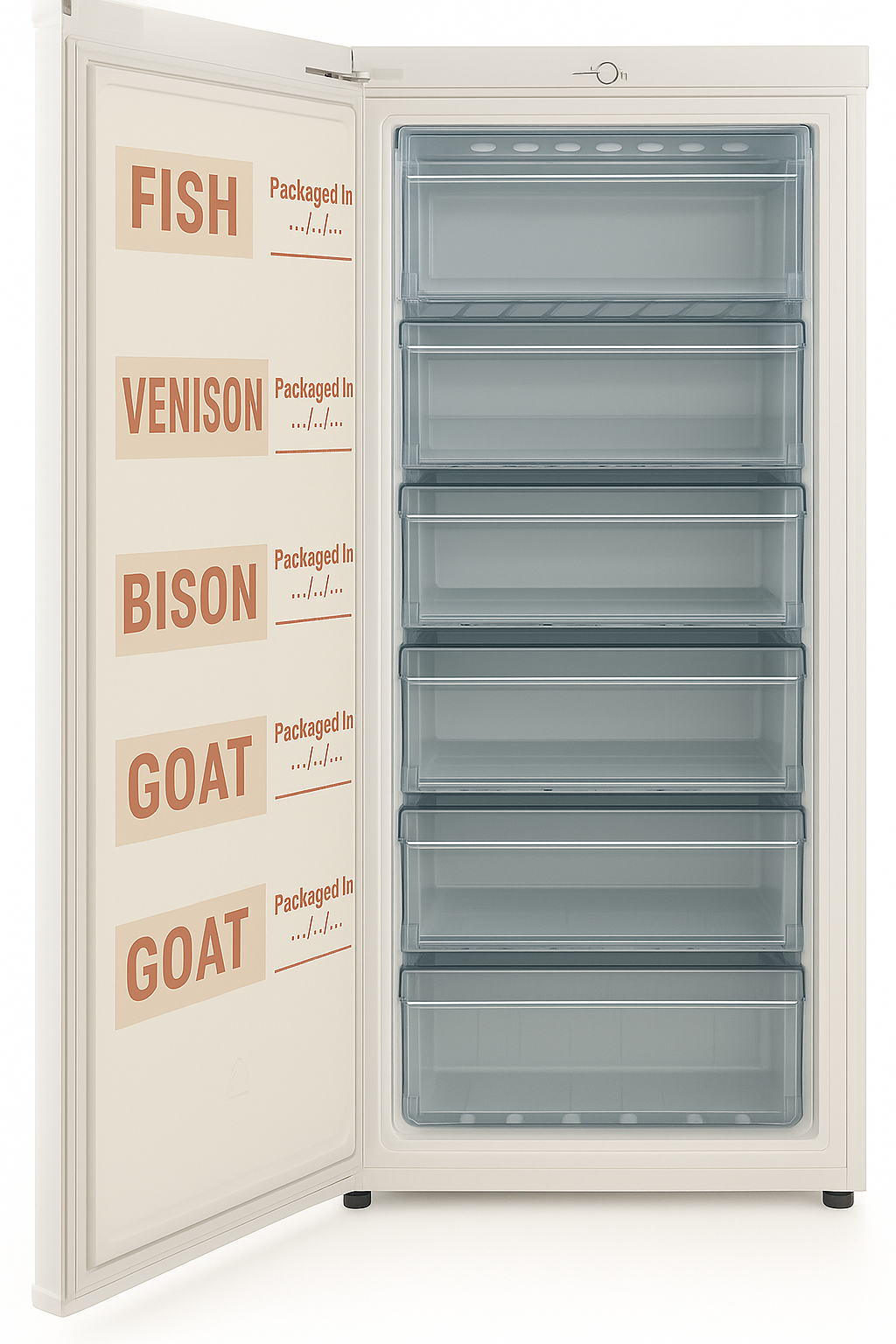 π§ Stick-On Freezer Drawer Labels - Mussels