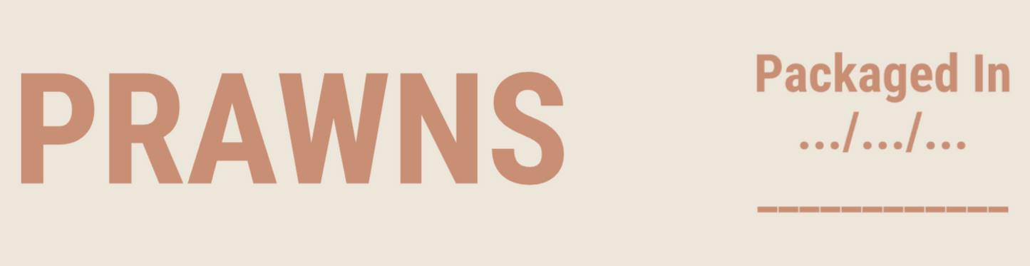 π§ Stick-On Freezer Drawer Labels - Prawns