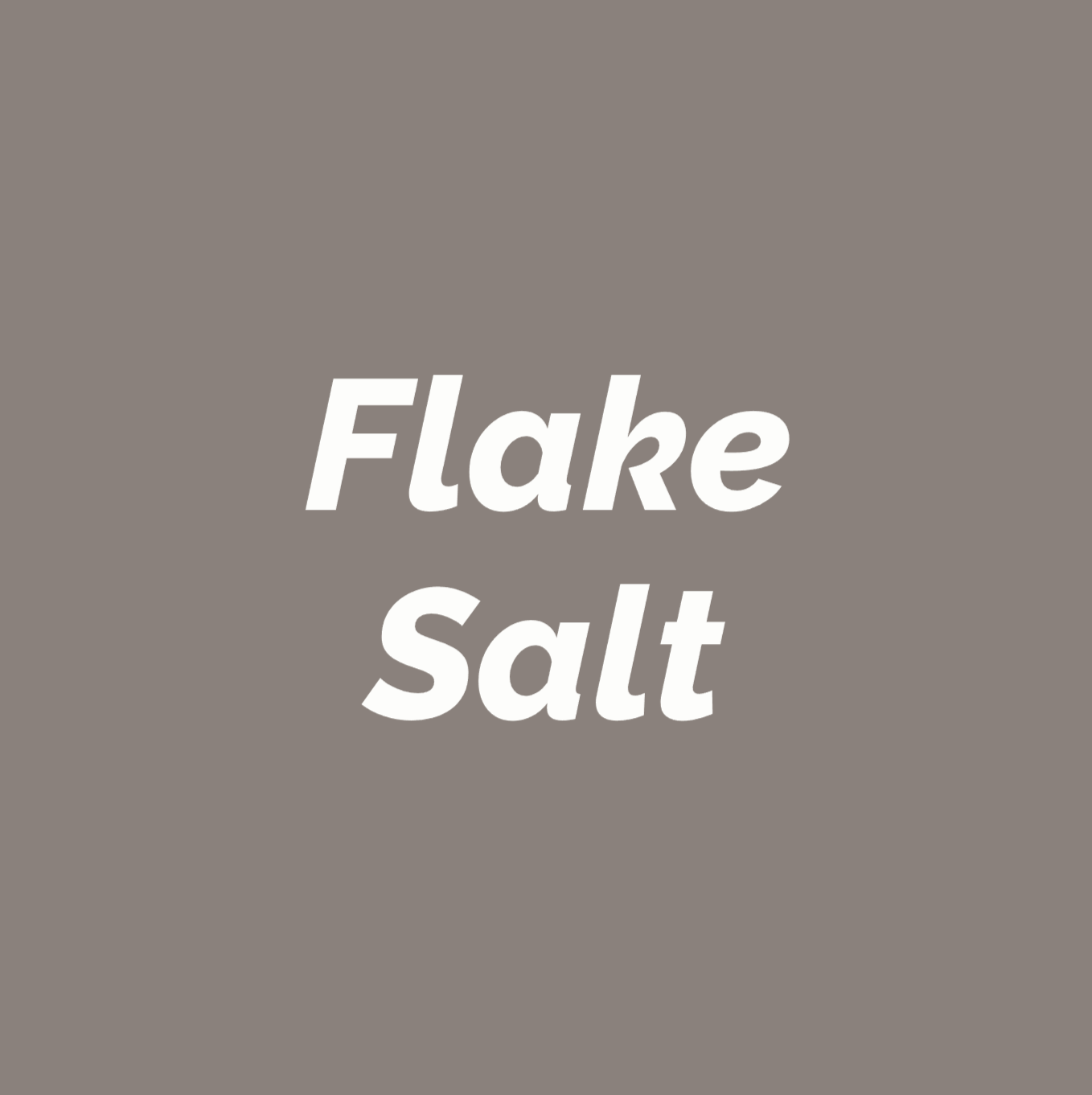 Styled Vinyl Pantry Container Label Sets - Reusable - Flake Salt