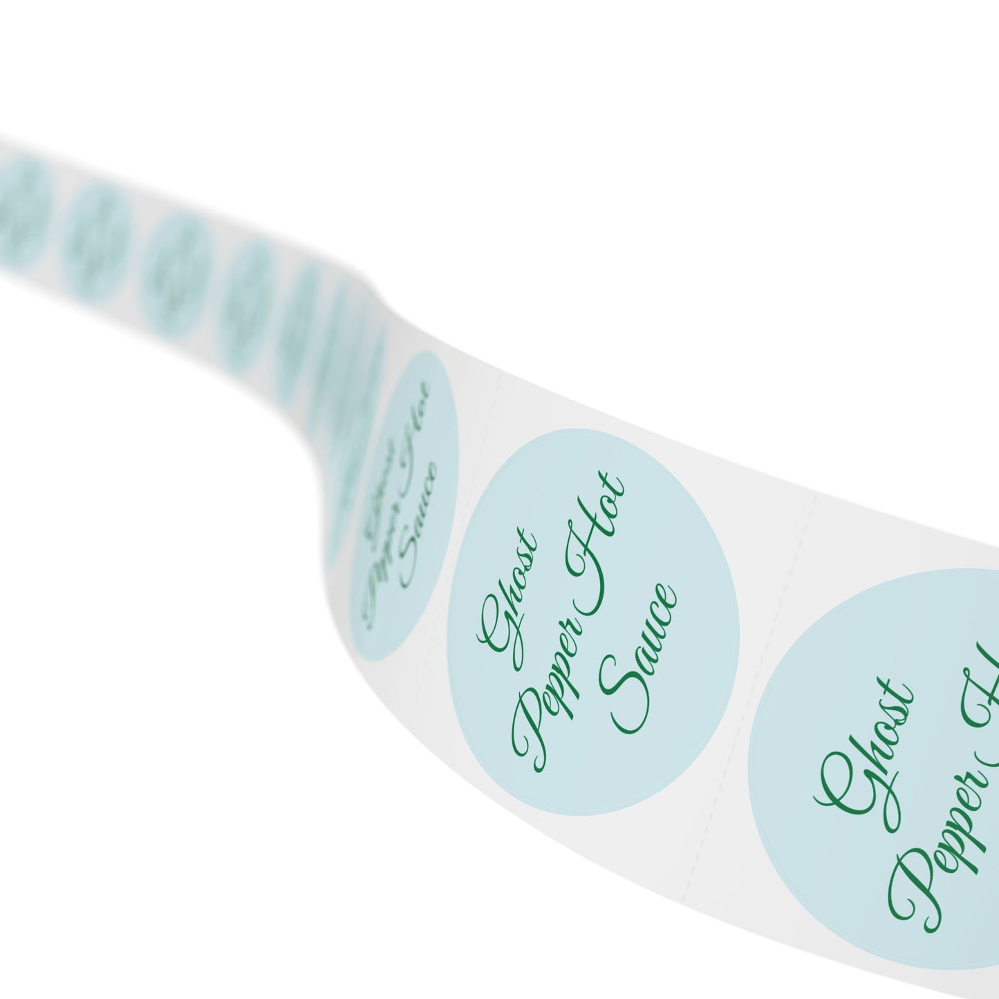 π§ Ghost Pepper Hot Sauce π§ Round Sticker Label Rolls