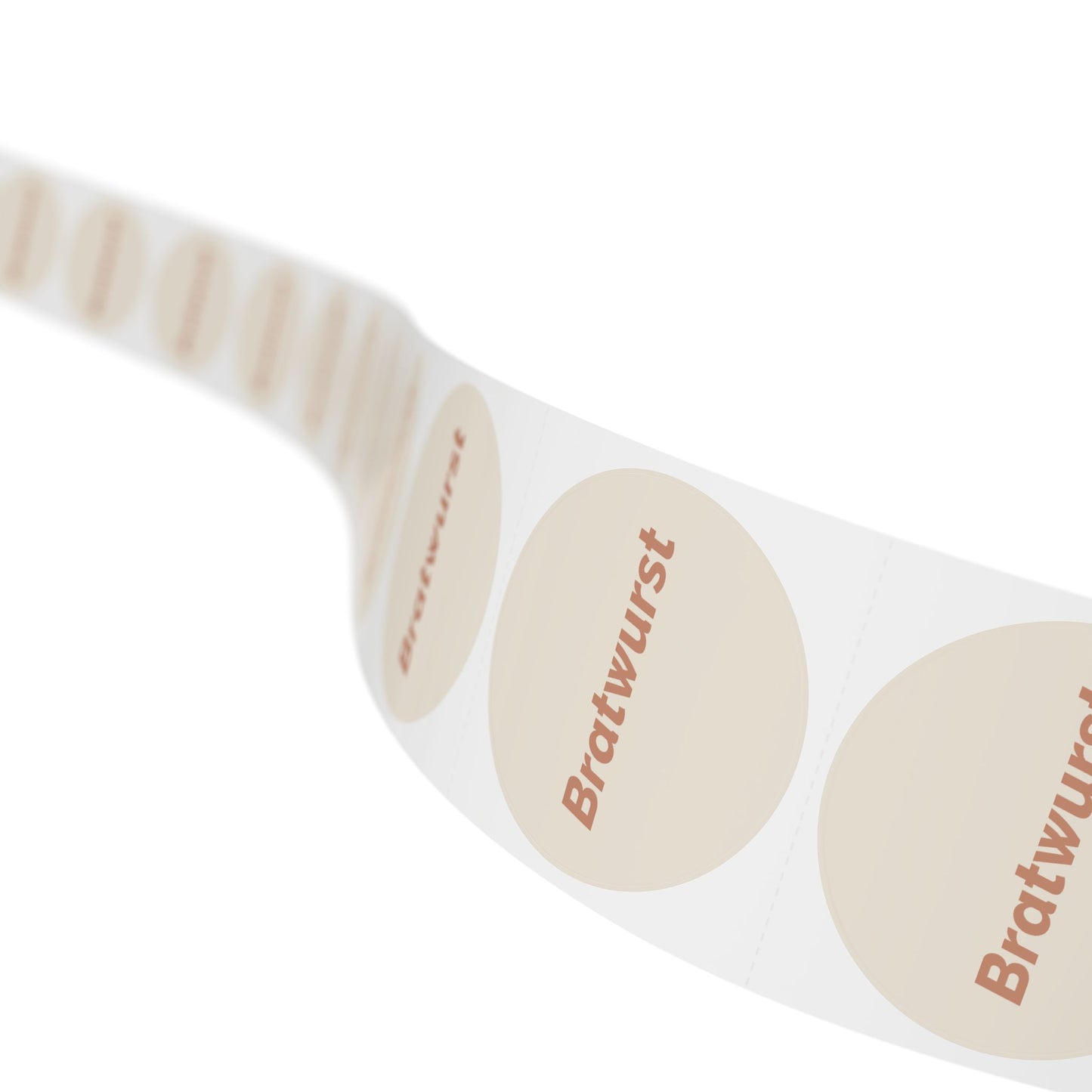 Round Sticker Label Rolls - π§ Bratwurst β Small Circular Labels