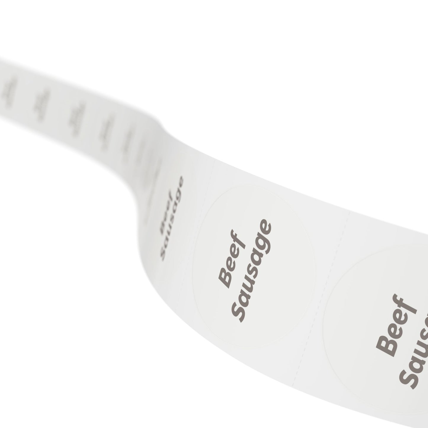 Round Sticker Label Rolls - π§ Beef Sausages β Small Circular Labels