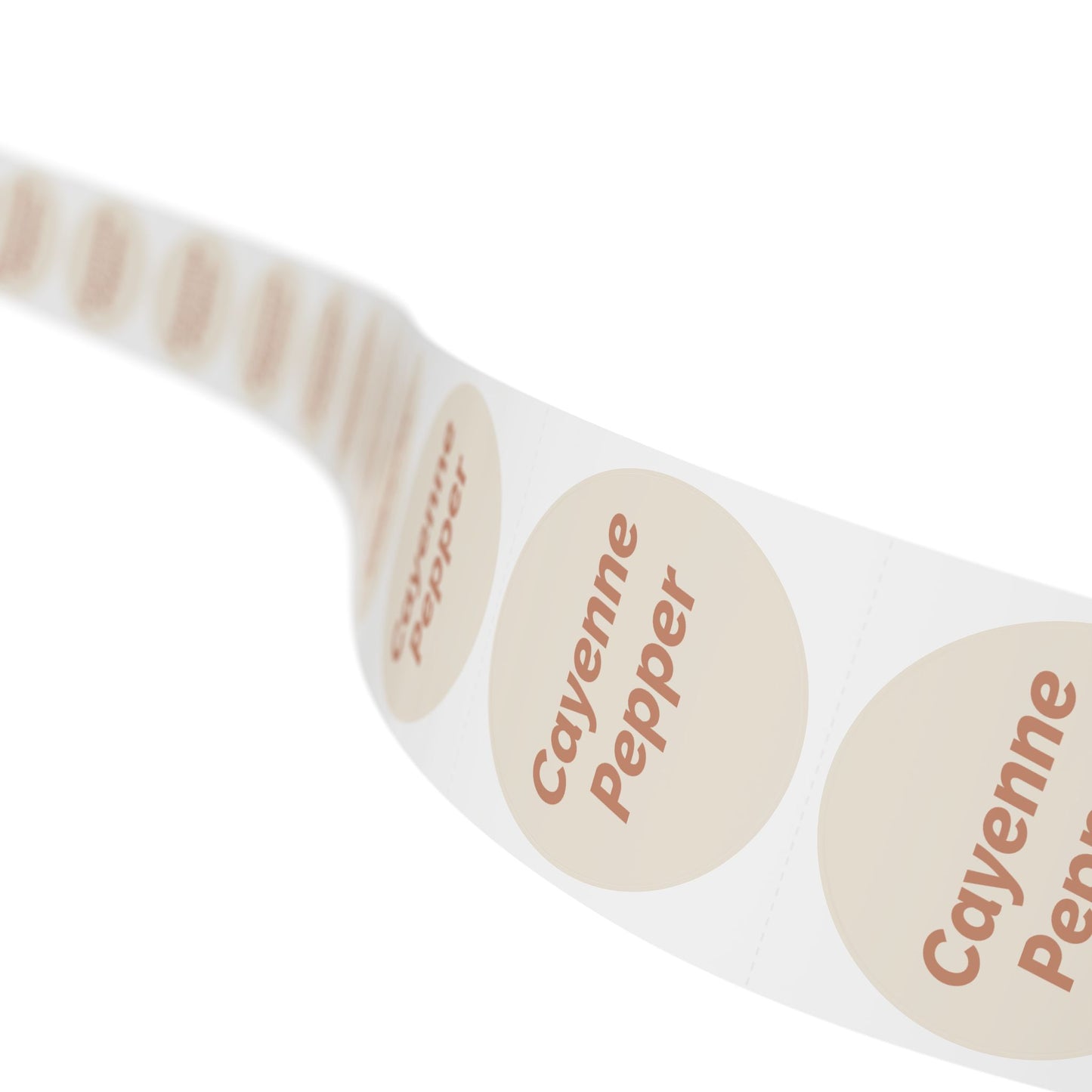 🧊 Cayenne Pepper 🧊 Herbs and Spices - Round Sticker Label Rolls