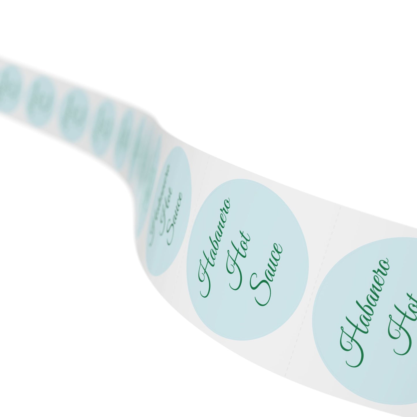π§ Habanero Hot Sauce π§ Round Sticker Label Rolls