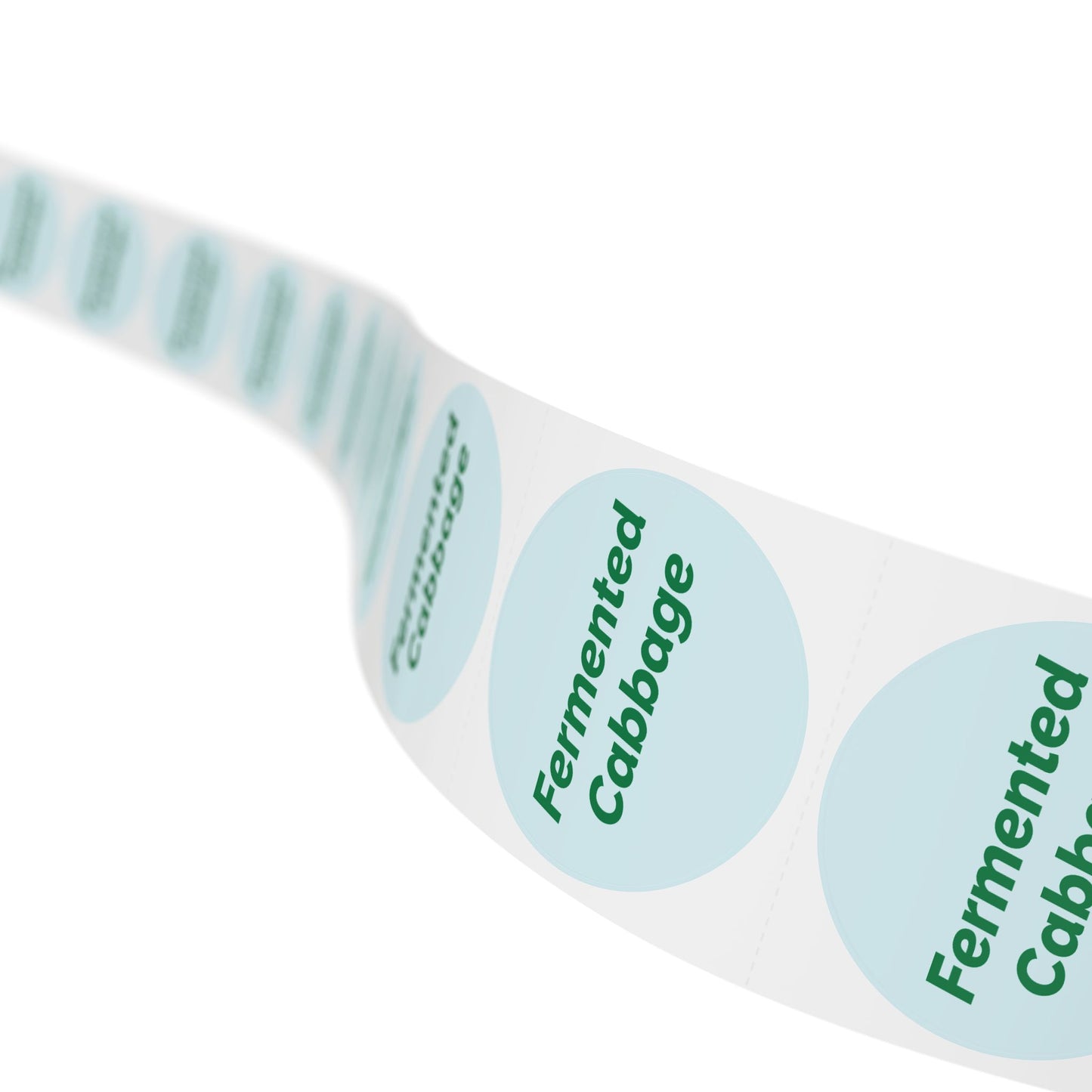 🧊 Fermented Cabbage 🧊 All Things Pickled - Round Sticker Label Rolls