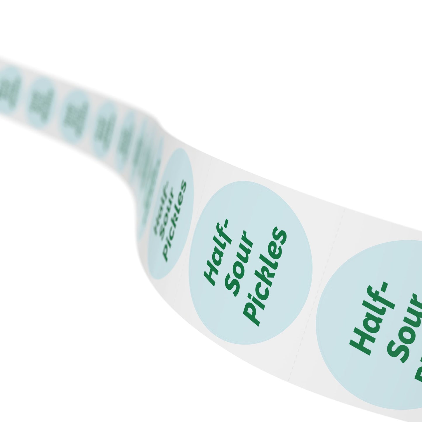 🧊 Half-Sour Pickles 🧊 All Things Pickled - Round Sticker Label Rolls