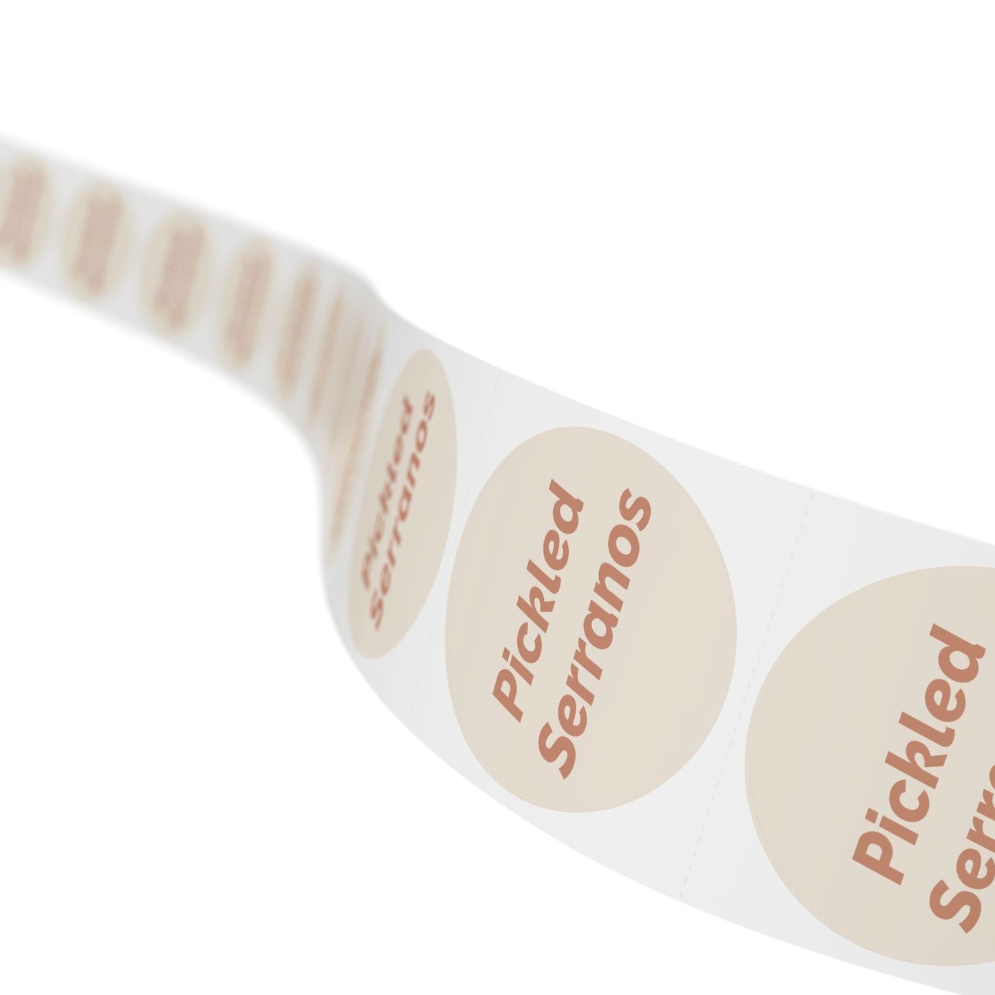 🧊 Pickled Serranos 🧊 All Things Pickled - Round Sticker Label Rolls