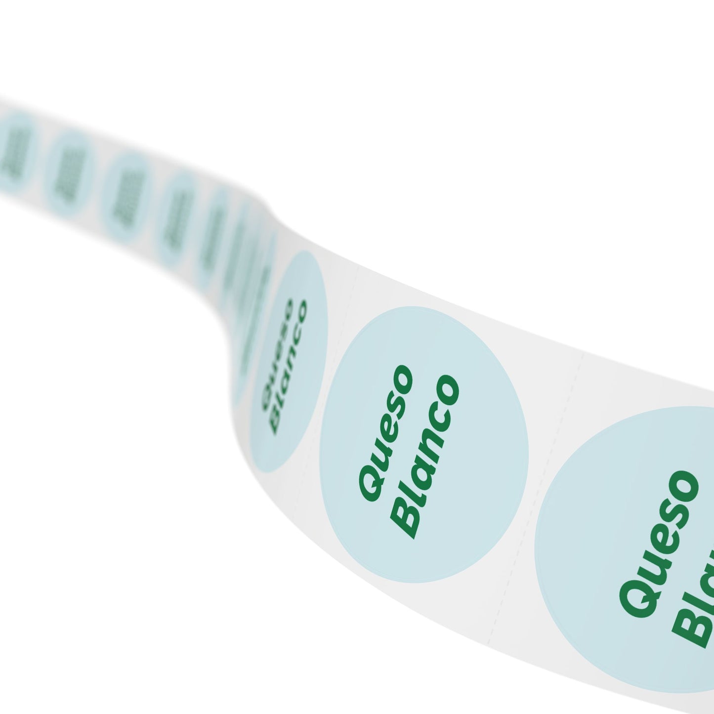 🧊 Queso Blanco 🧊 Cheeses and Dips - Round Sticker Label Rolls