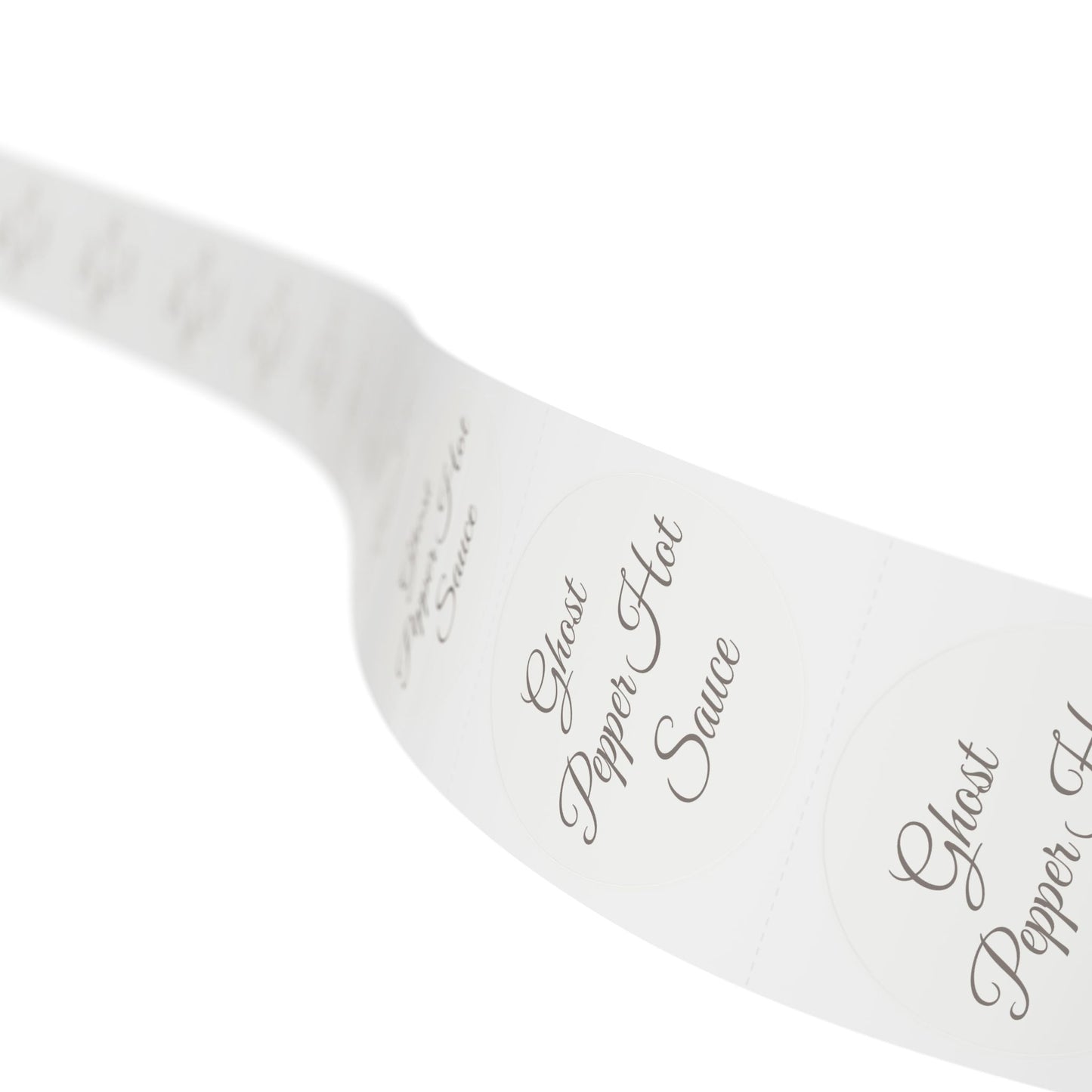 π§ Ghost Pepper Hot Sauce π§ Round Sticker Label Rolls