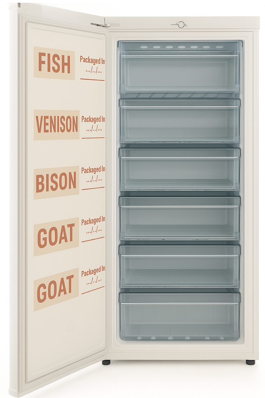 Terracotta Dawn – Freezer label magnets for freezer doors to prevent mix-ups when frozen, clearly marked