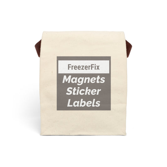 Canvas Roll-Top Storage Bag – Durable Label & Sticker Organizer - Ivory Sands Themed