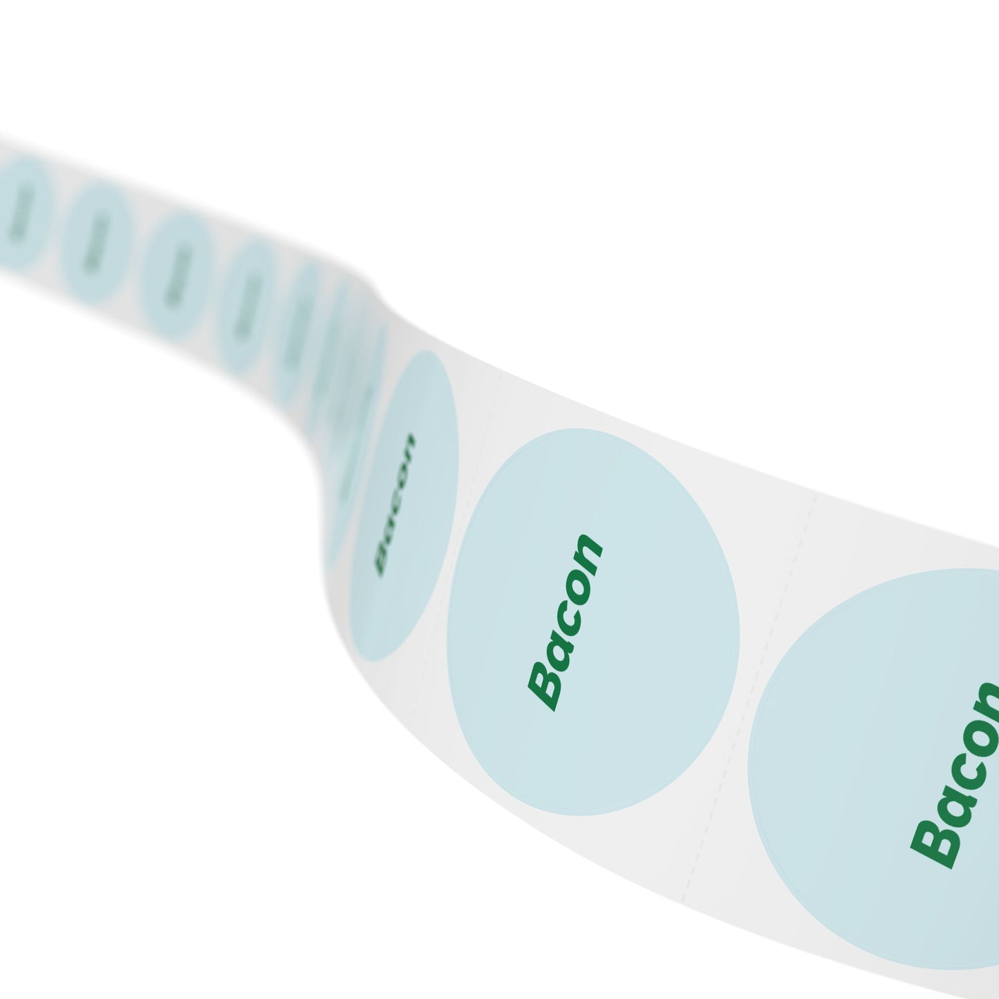 Round Sticker Label Rolls - 🧊 Bacon – Small Circular Labels