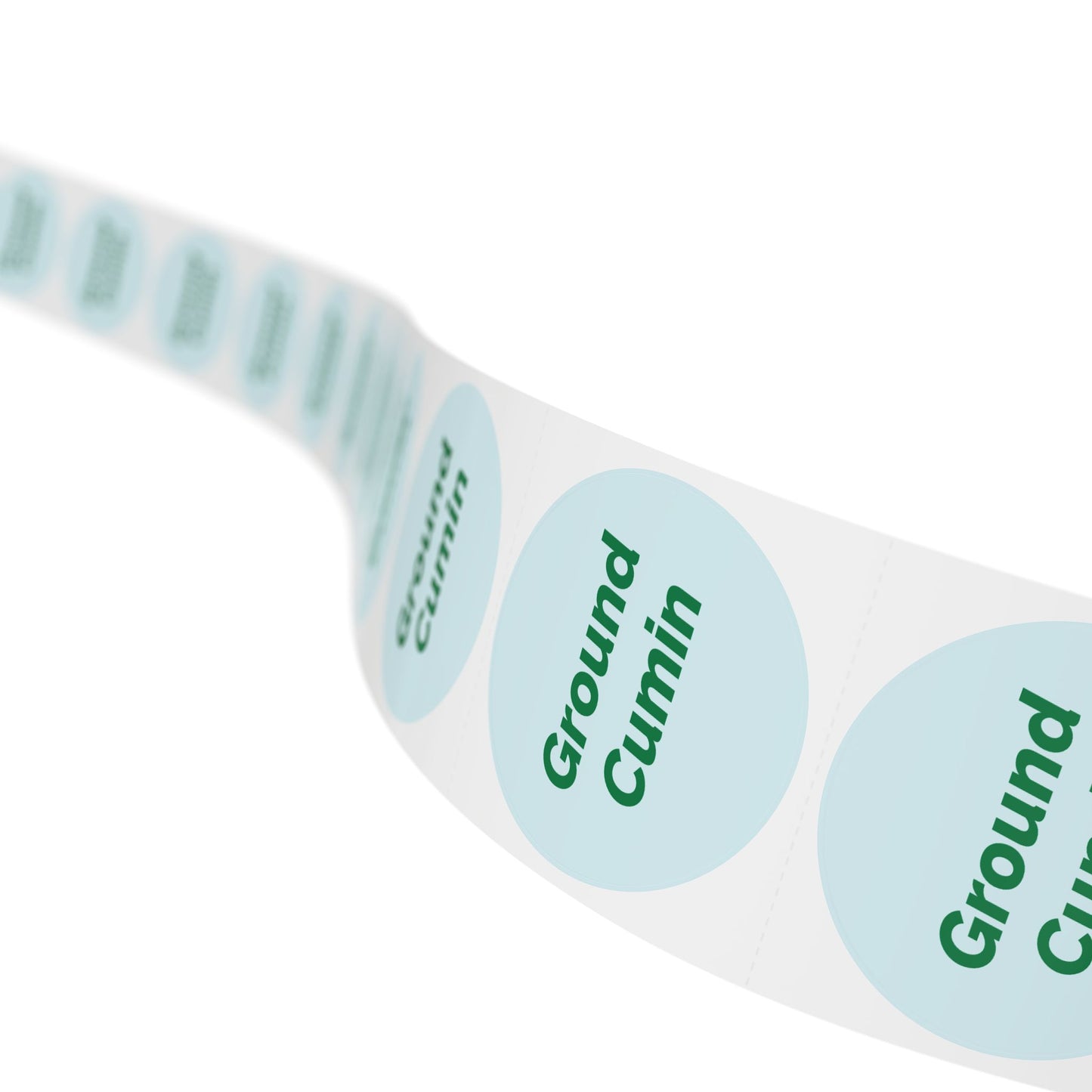 🧊 Ground Cumin 🧊 Herbs and Spices - Round Sticker Label Rolls