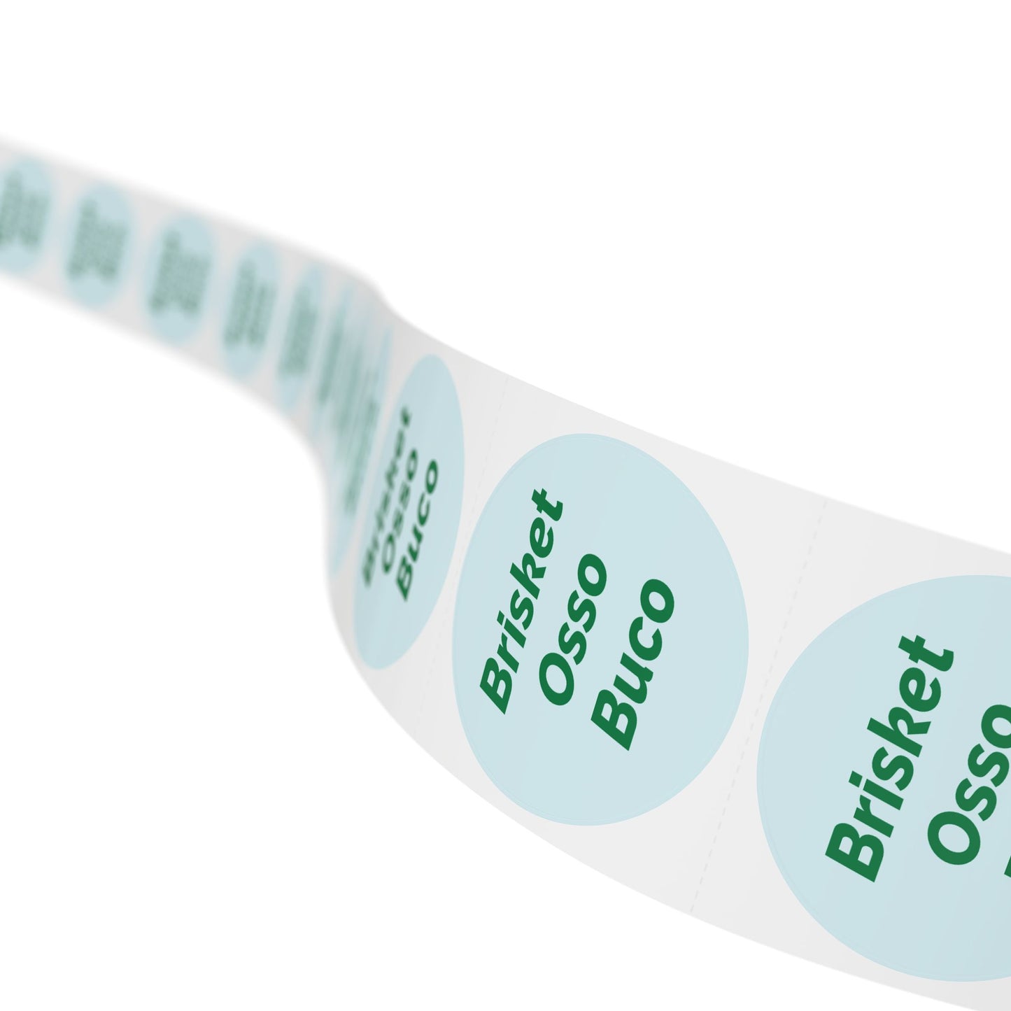Round Sticker Label Rolls - 🧊 Brisket Osso Buco – Small Circular Labels
