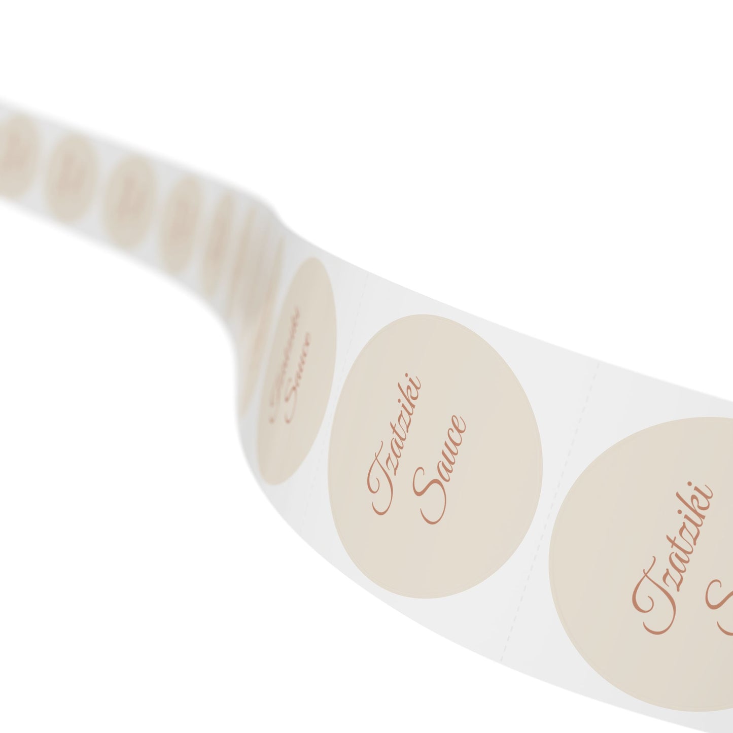 🧊 Tzatziki Sauce 🧊 Round Sticker Label Rolls