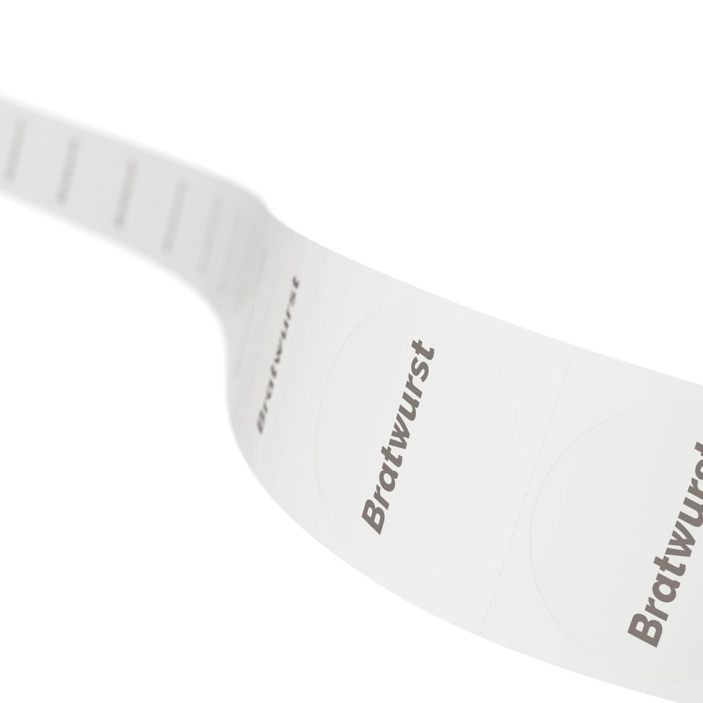 Round Sticker Label Rolls - 🧊 Bratwurst – Small Circular Labels