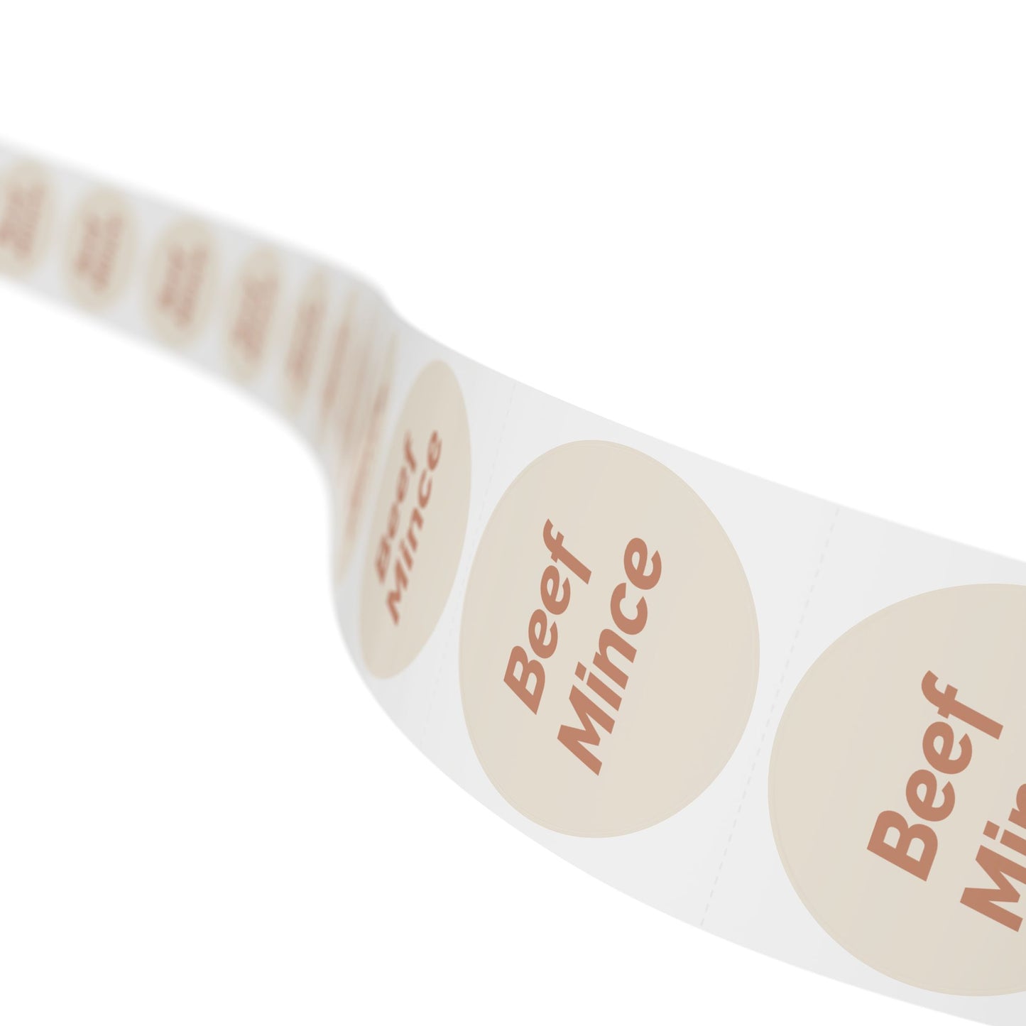 Round Sticker Label Rolls - 🧊 Beef Mince – Small Circular Labels