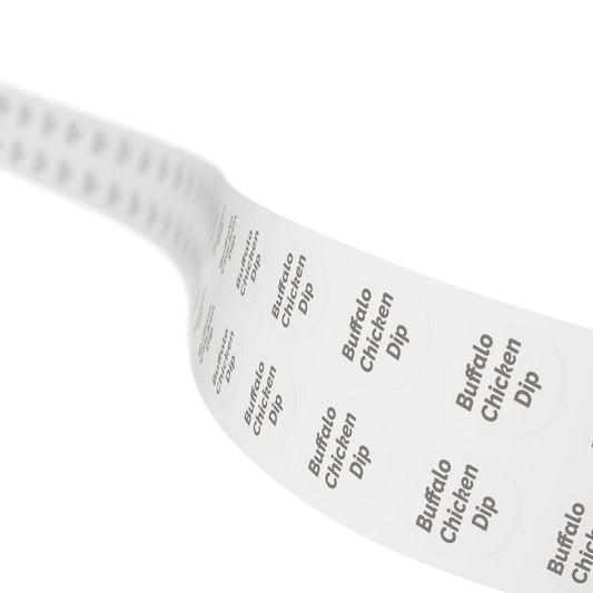 🧊 Buffalo Chicken Dip 🧊 Cheeses and Dips - Round Sticker Label Rolls