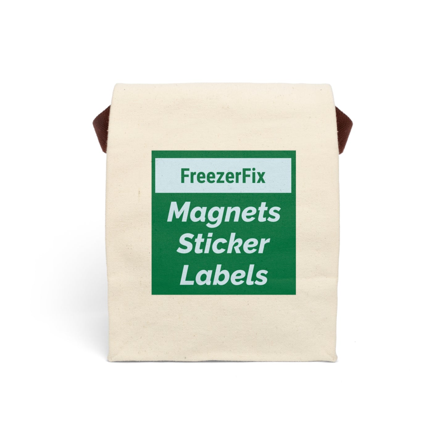Canvas Roll-Top Storage Bag – Durable Label & Sticker Organizer - Sage Evergreen Mist Themed