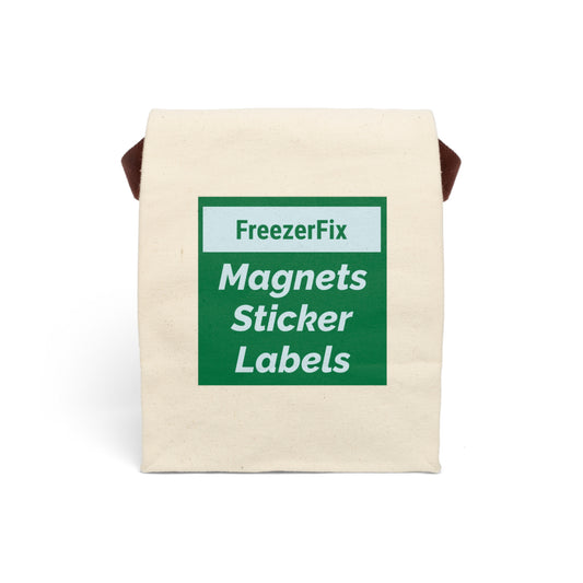 Canvas Roll-Top Storage Bag – Durable Label & Sticker Organizer - Sage Evergreen Mist Themed