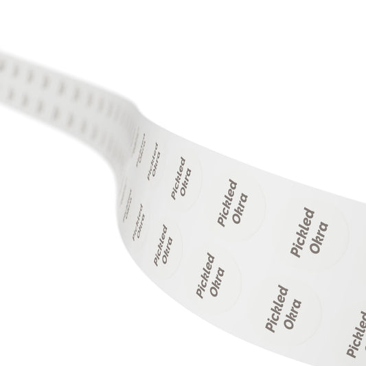 🧊 Pickled Okra 🧊 All Things Pickled - Round Sticker Label Rolls