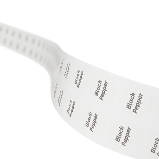 🧊 Black Pepper 🧊 Herbs and Spices - Round Sticker Label Rolls