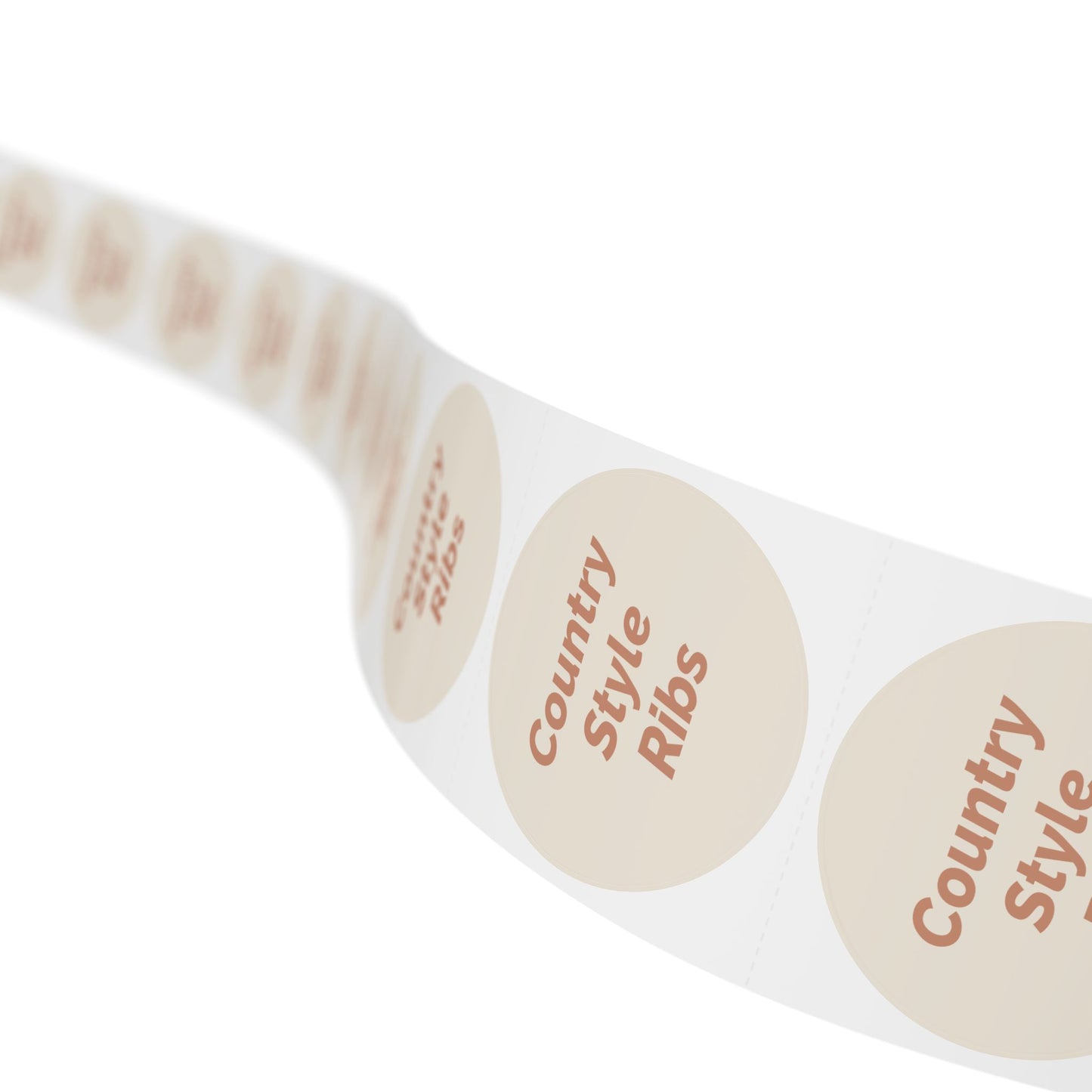 Round Sticker Label Rolls - 🧊 Country Style Ribs – Small Circular Labels