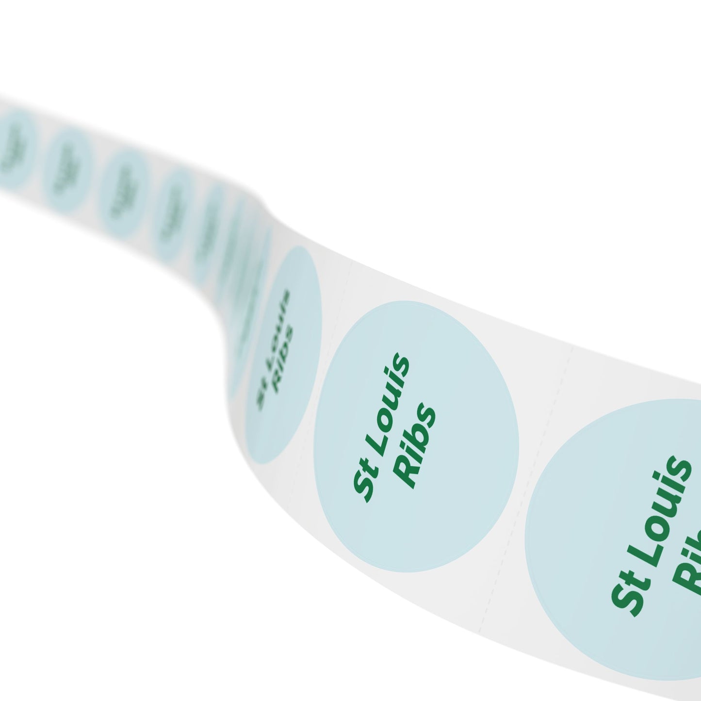 Round Sticker Label Rolls - 🧊 St Louis Ribs – Small Circular Labels