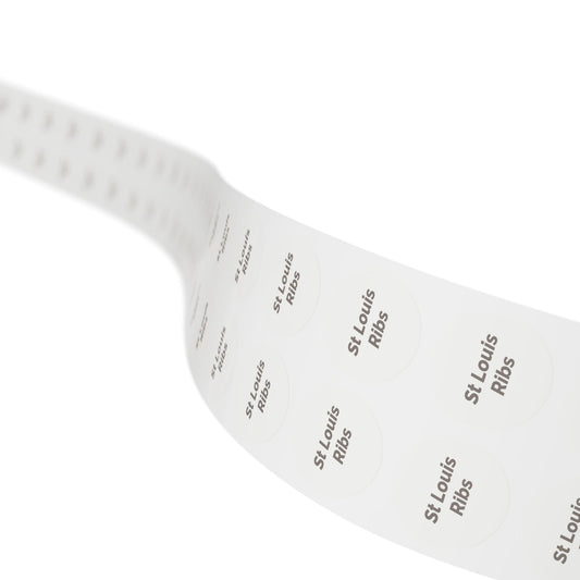 Round Sticker Label Rolls - 🧊 St Louis Ribs – Small Circular Labels