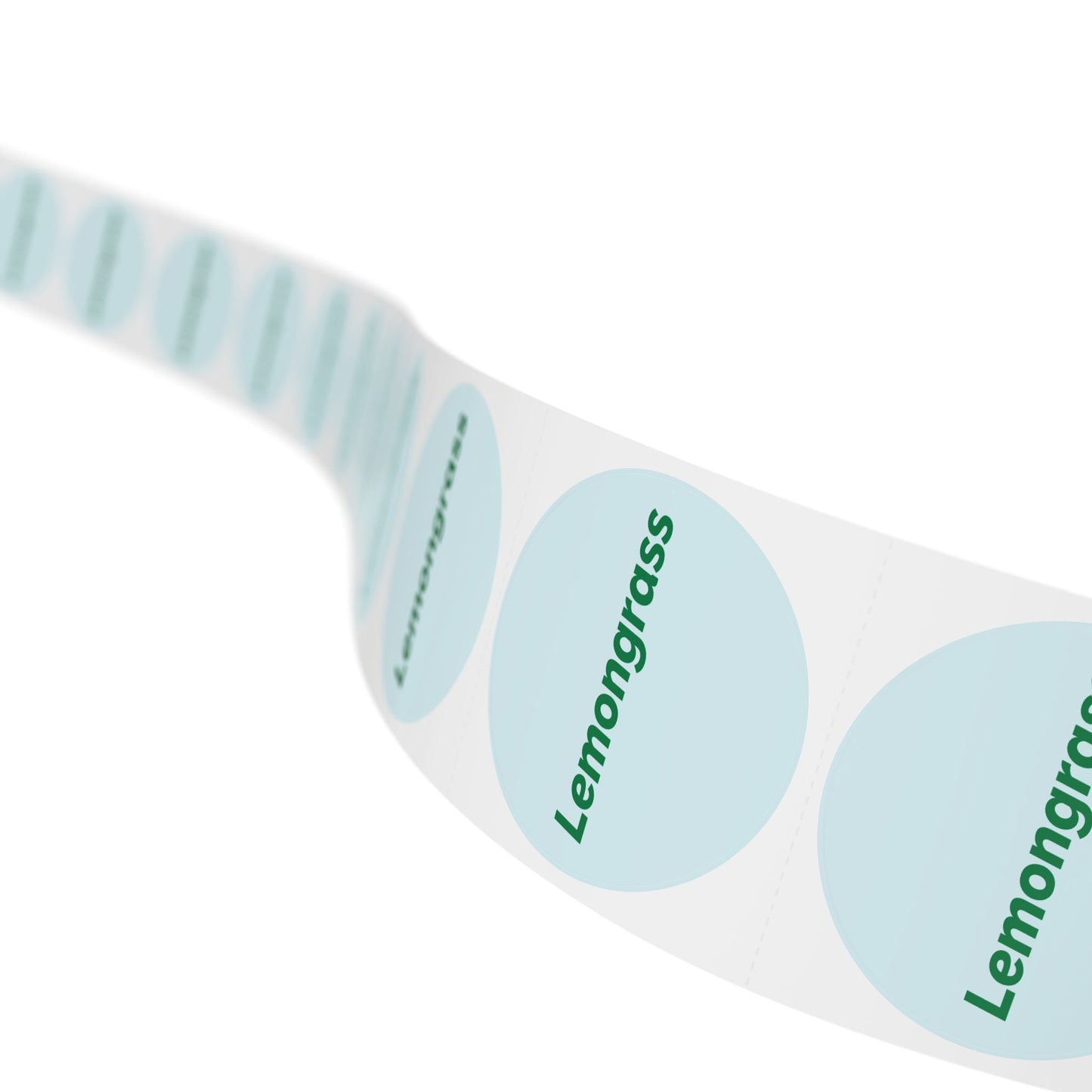 🧊 Lemongrass 🧊 Herbs and Spices - Round Sticker Label Rolls