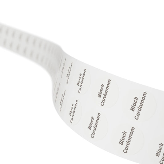 🧊 Black Cardamom 🧊 Herbs and Spices - Round Sticker Label Rolls
