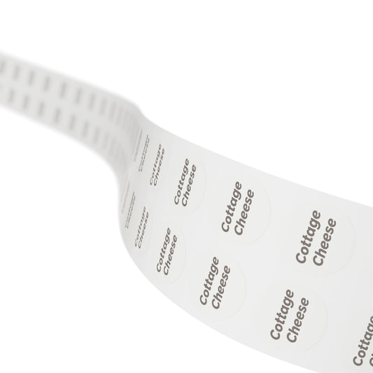 🧊 Cottage Cheese 🧊 Cheeses and Dips - Round Sticker Label Rolls