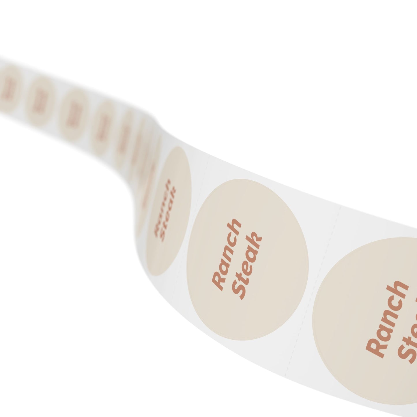 Round Sticker Label Rolls - 🧊 Ranch Steak – Small Circular Labels