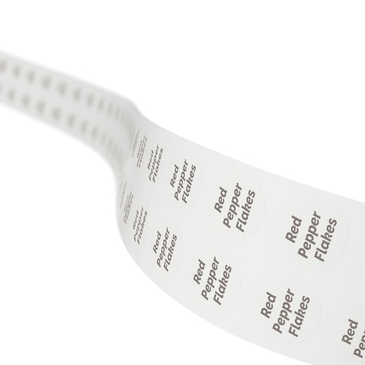 🧊 Red Pepper Flakes 🧊 Herbs and Spices - Round Sticker Label Rolls