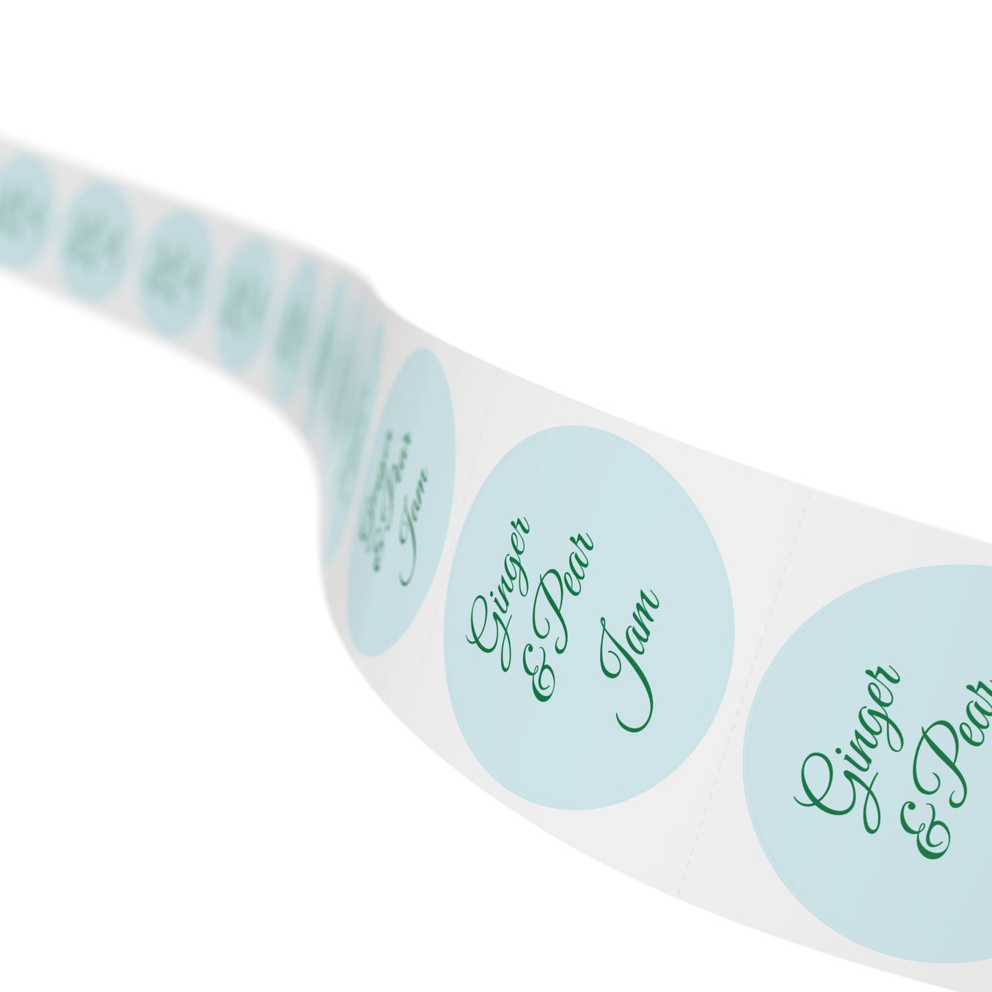 🧊 Ginger & Pear Jam 🧊 Round Sticker Label Rolls