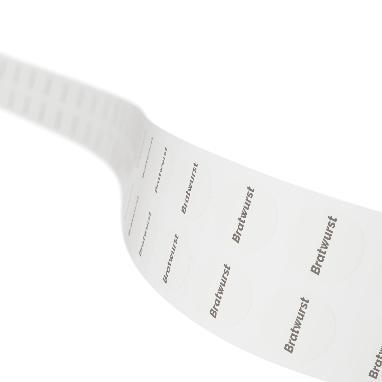 Round Sticker Label Rolls - 🧊 Bratwurst – Small Circular Labels