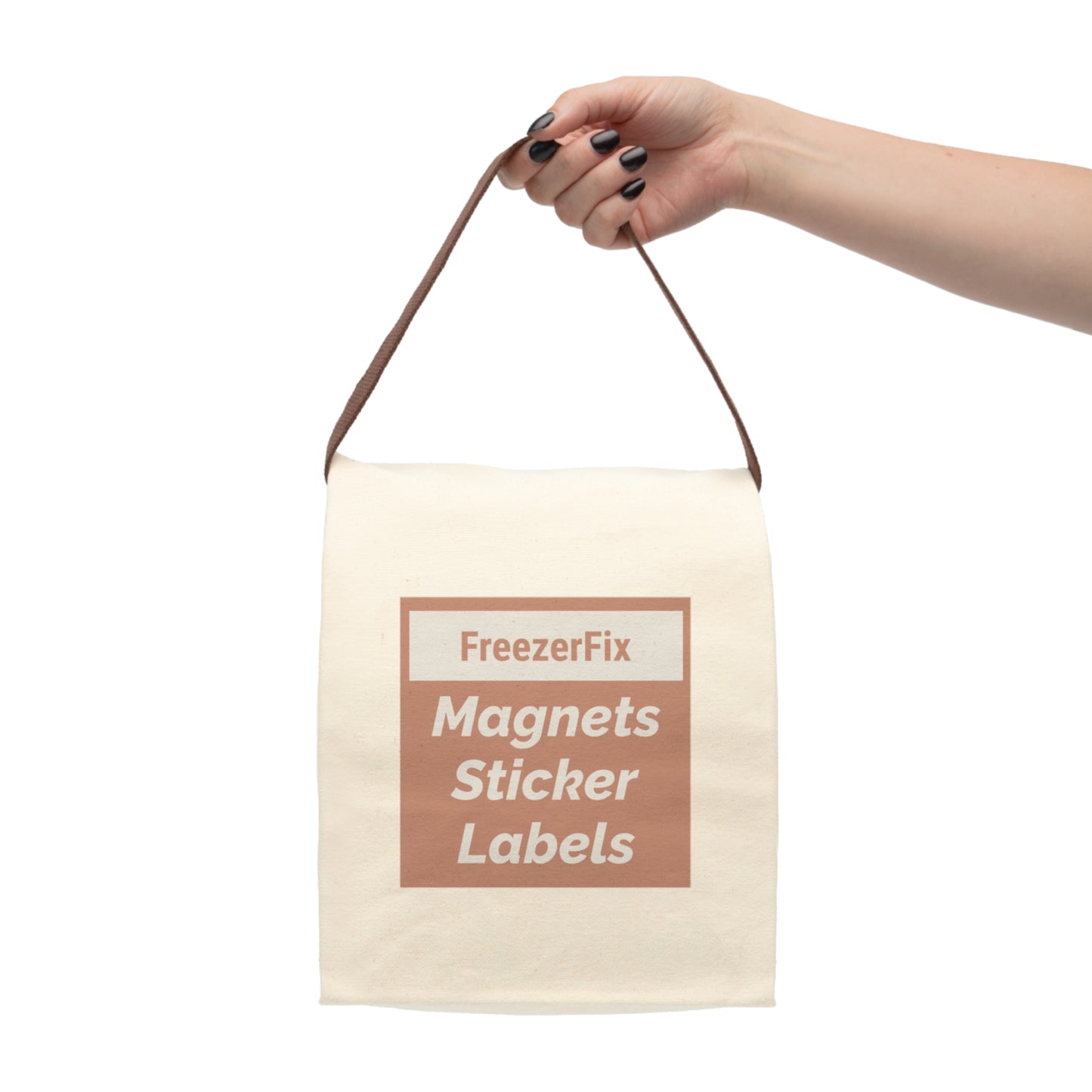 Canvas Roll-Top Storage Bag – Durable Label & Sticker Organizer - Terracotta Dawn Themed