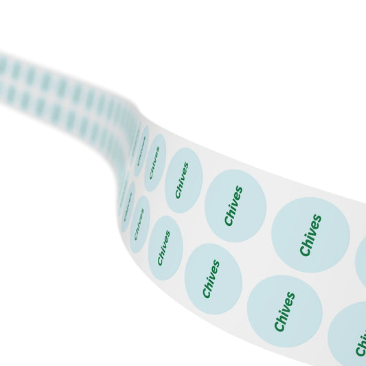 🧊 Chives 🧊 Herbs and Spices - Round Sticker Label Rolls