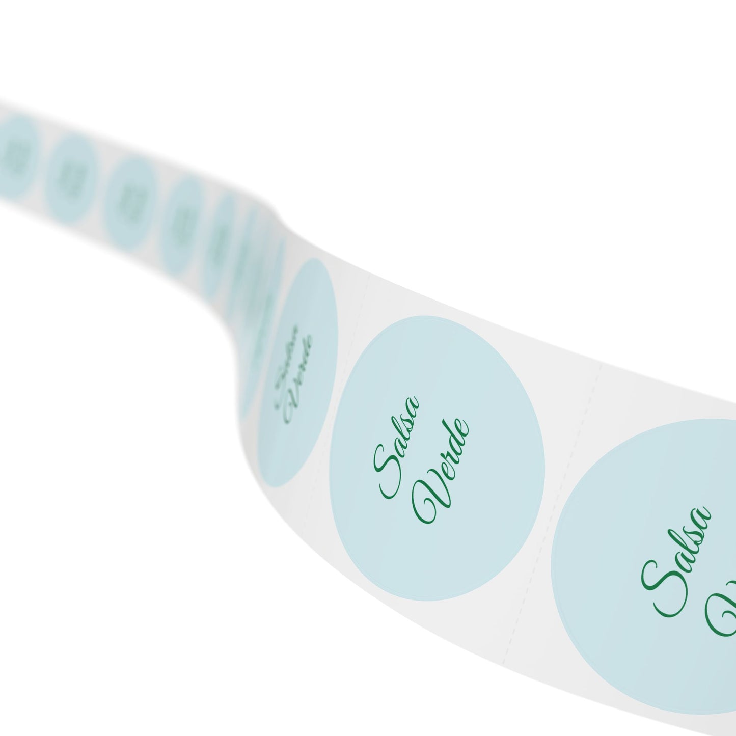 🧊 Salsa Verde 🧊 Round Sticker Label Rolls