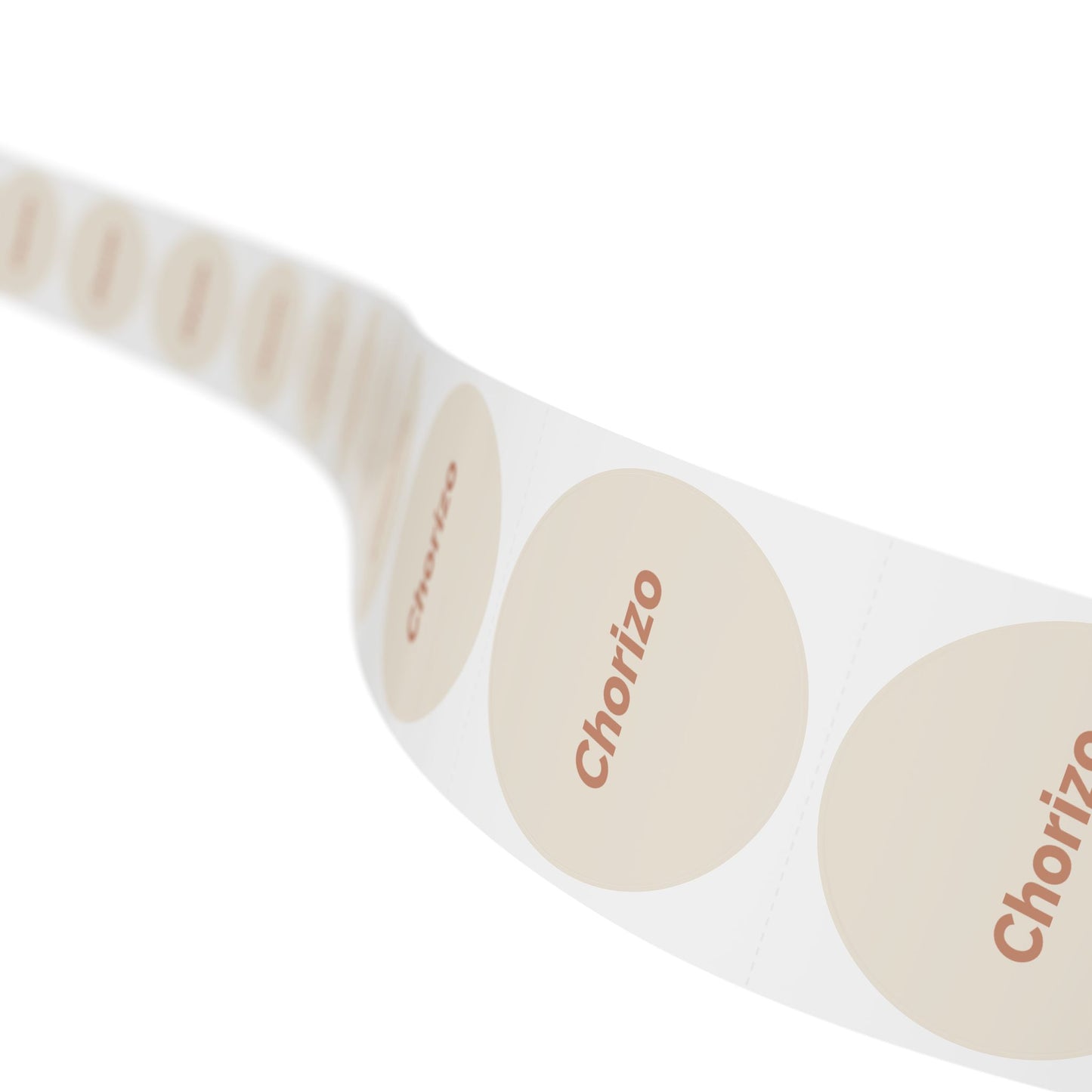 Round Sticker Label Rolls - 🧊 Chorizo – Small Circular Labels